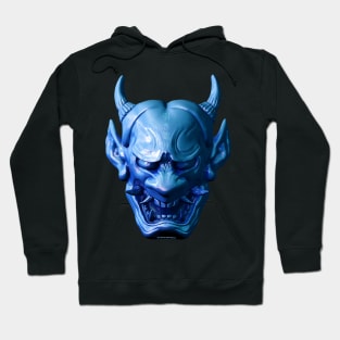 Blue Japanese Hannya Mask Hoodie